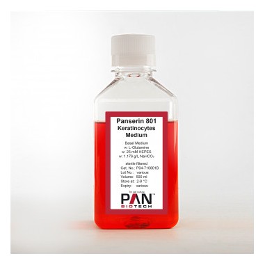 Panserin 801, Keratinocytes Medium, Basalmedium, w: L-Glutamine, w: 25 mM HEPES, w: 1.176 g/L NaHCO3